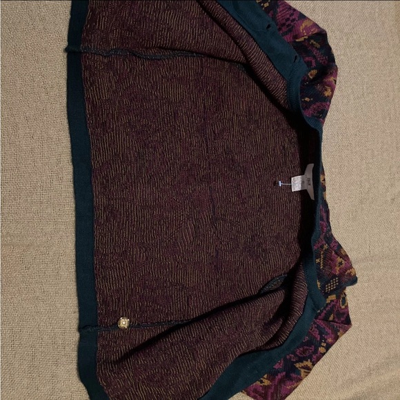 Vintage 90s Petite Illustrations Ladies Sweater Cardigan Wool Blend Paisley PS - Picture 7 of 7